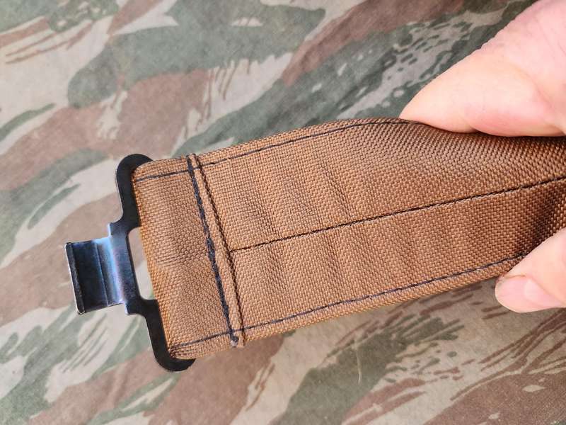 new & unused SADF era MP issued (stiff) pistol belt in nutria CORDURA to fit max waist size 42 inch