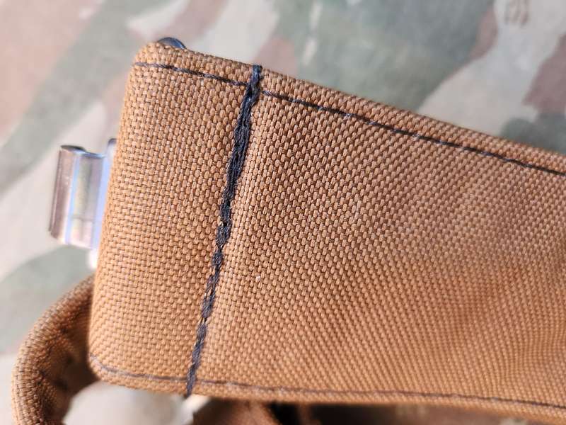new & unused SADF era MP issued (stiff) pistol belt in nutria CORDURA to fit max waist size 42 inch