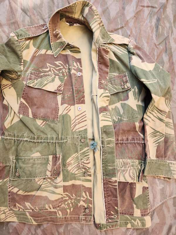 100% original Rhodesian era issue brushstroke camo bush-jacket size X-large and great clean used