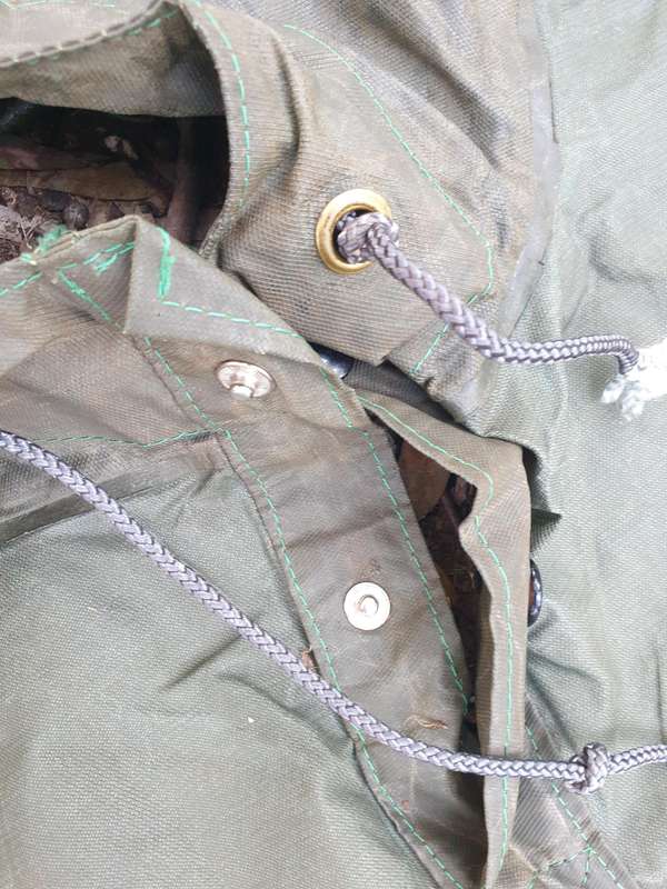 as new & unused Rhodesian era Army issue heavy duty PVC/vinyl olive green poncho very good condition
