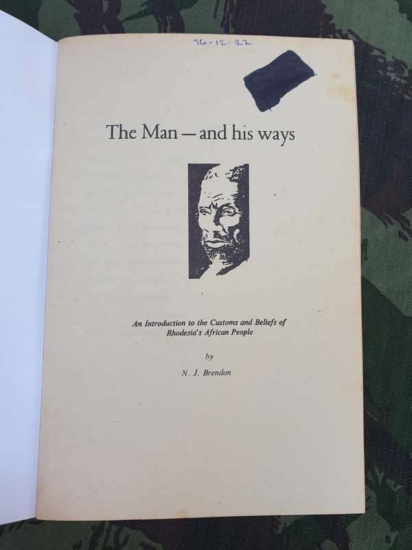 original used intact good condition Rhod era Govt publication about local African culture A5 size