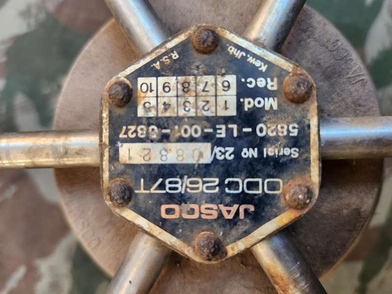 used SADF era JASCO "sputnik" head (only the head) for a VHF discone antenaee as typically mounted
