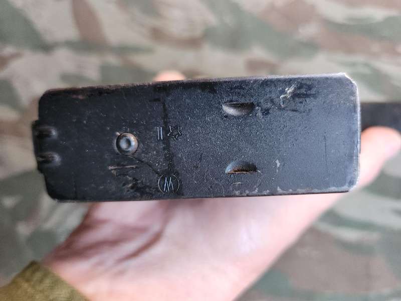 SADF era (post WW2) metal BREN gun mag in very good clean condition - no rust - intact 100% complete