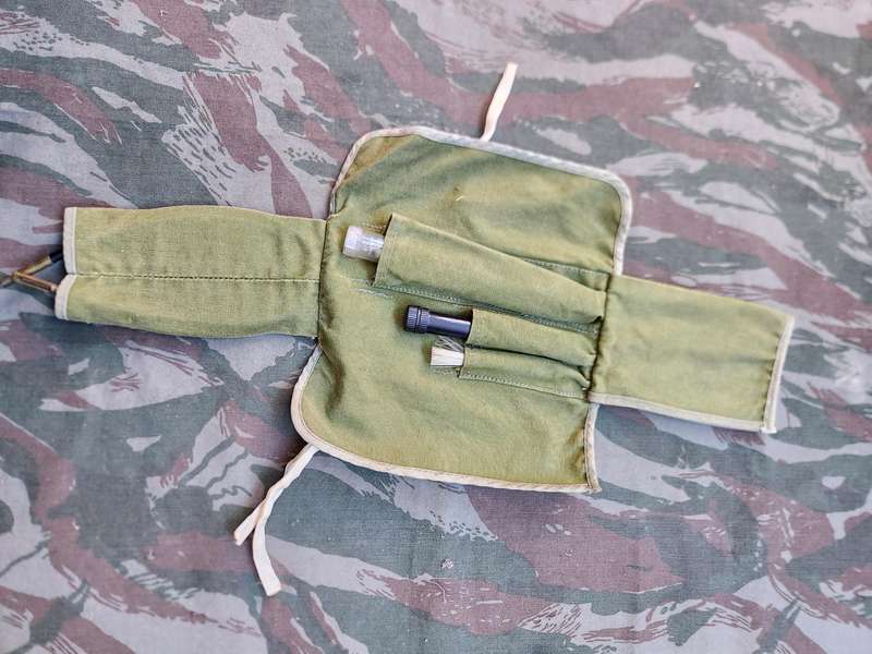 used complete SADF era issue original R1 rifle cleaning-kit with good copper barrel brush & fully