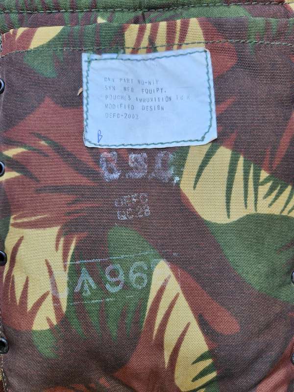 new & unused VERY scarce & rare 100% original Indian Army issue palm-frond camo 4 cell chest webbing