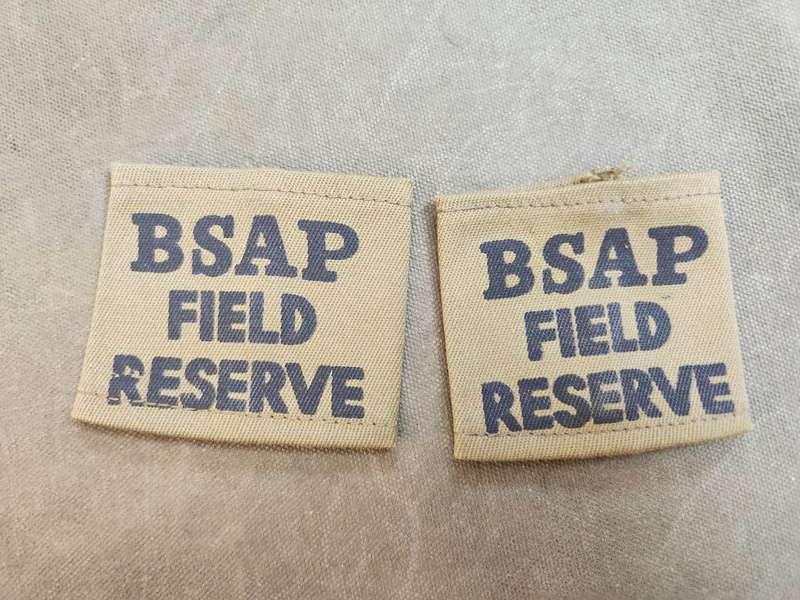 pair 100% original period Rhod BSAP Field reserve uniform eppaulettes - clean unused