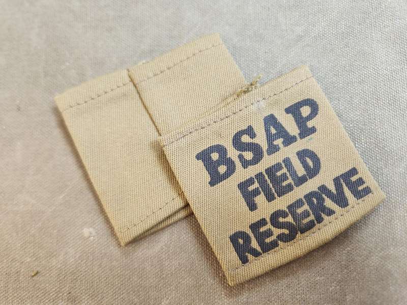 pair 100% original period Rhod BSAP Field reserve uniform eppaulettes - clean unused