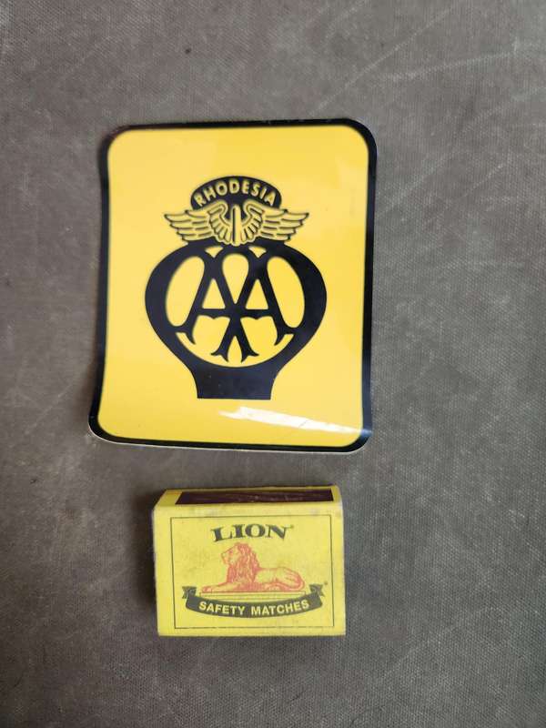 new & unused Rhodesia era 100% original period vinyl Automobile Association RHODESIA sticker