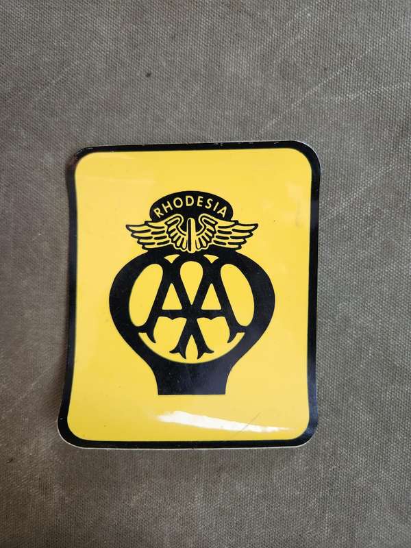 new & unused Rhodesia era 100% original period vinyl Automobile Association RHODESIA sticker