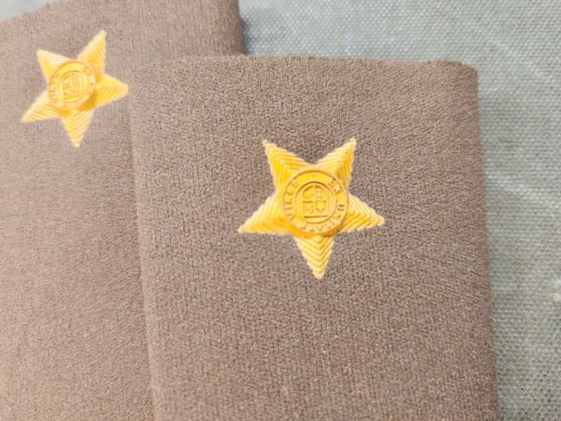 new & unused pair SADF era VARIATION (note stars) 2nd Lt SA Army off slip-on nutria tupper type rank