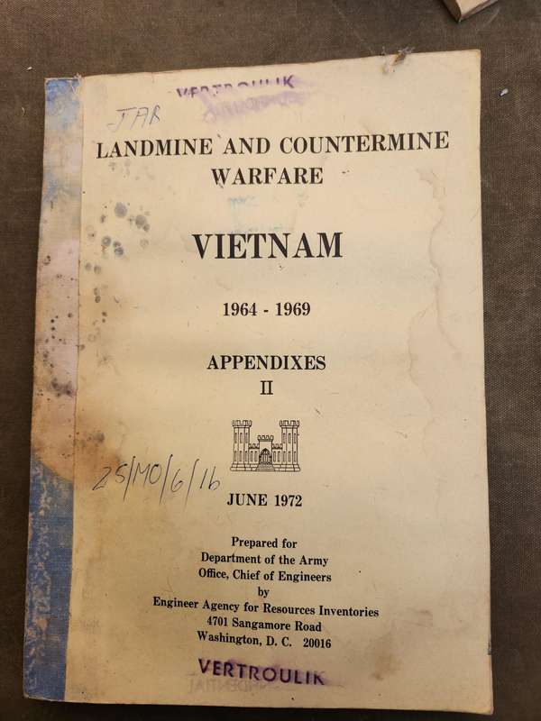 original US Army Vietnam lesson learnt manual as used in the SADF - see pics with SA era Afr stamps!