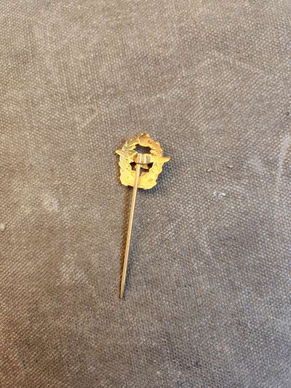 original small lapel pin for the SAAF with (Queens/ Kings?) crown in gilt - pin intact