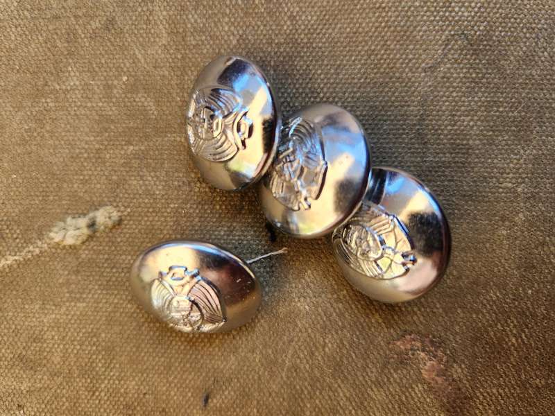 new hard to find scarce & original 80s era LARGE "TPA" Transvaal chrome tunic buttons old Tvl crest