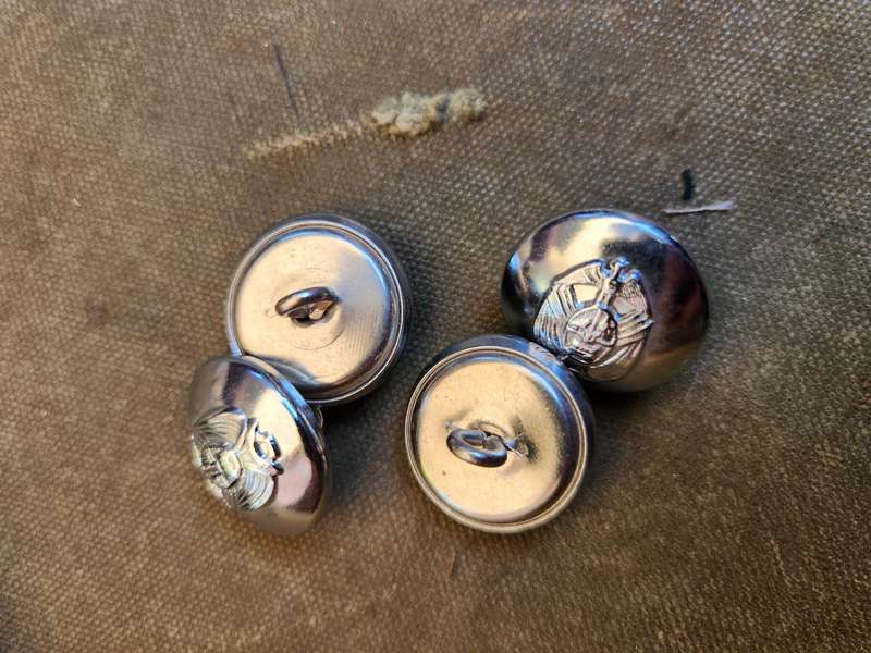 new hard to find scarce & original 80s era LARGE "TPA" Transvaal chrome tunic buttons old Tvl crest