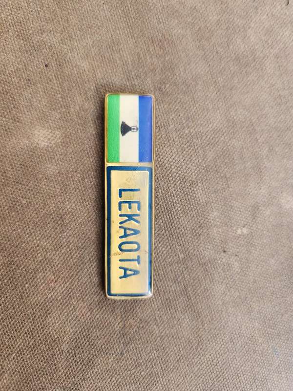 contemporary Lesotho Defence name tag for tunic uniform - scarce - needs magnet to affix to uniform