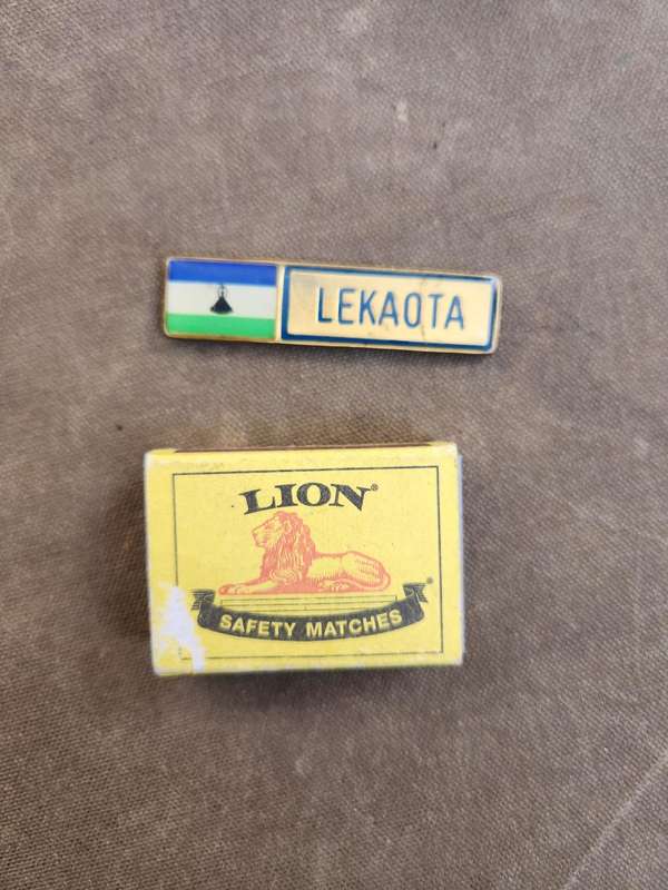 contemporary Lesotho Defence name tag for tunic uniform - scarce - needs magnet to affix to uniform