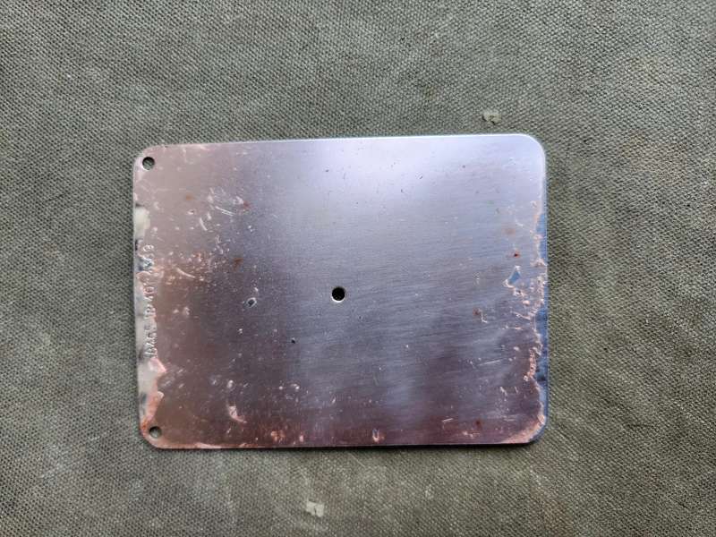 original SWA/Angola border war era SADF "troopy" issue stainless-steel shaving & signalling mirror