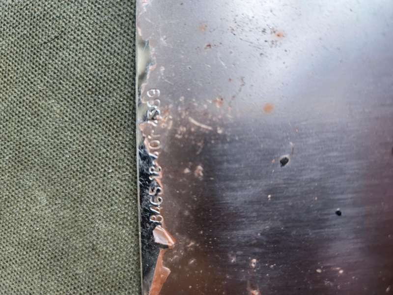 original SWA/Angola border war era SADF "troopy" issue stainless-steel shaving & signalling mirror