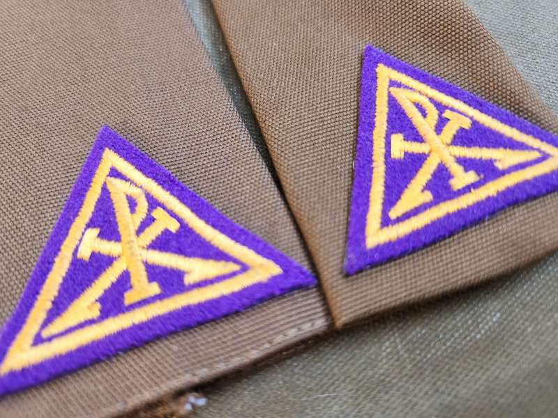 original as supplied pr. unused SADF era unit Chaplains (off type) slip-on field-dress nutria rank