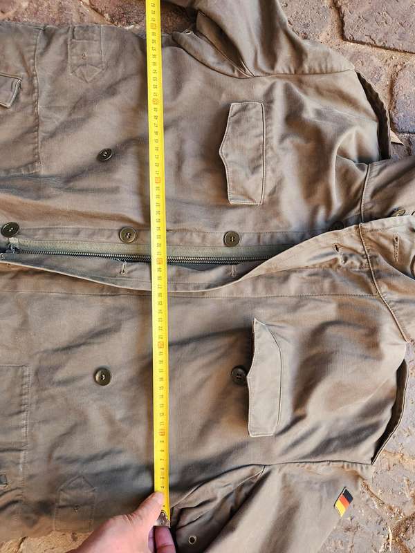 classic old-school 80s era favourite German grey moleskin cotton parka size large with full removabl