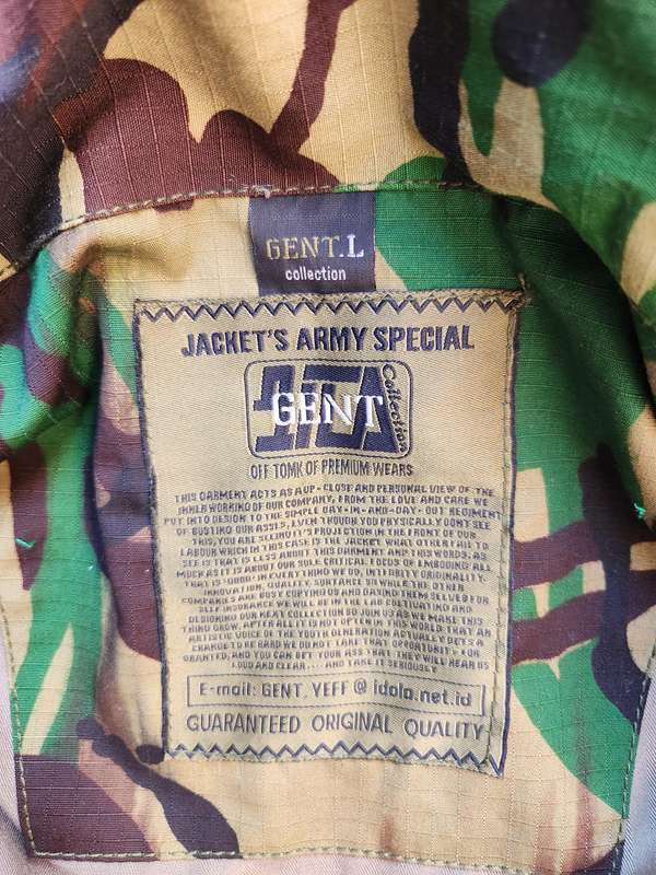 as new LARGE size "souk" made pvt purchase Indonesian Army tropical DPM jacket/ smock fully lined