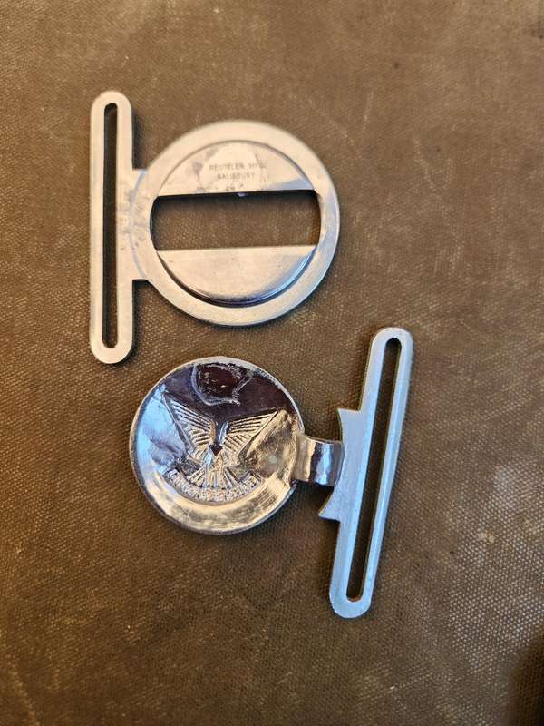 100% original Rhodesian Selous Scouts metal 2-piece belt buckle (no belting) REUTELEUR Salisbury mad