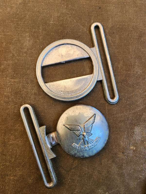 100% original Rhodesian Selous Scouts metal 2-piece belt buckle (no belting) REUTELEUR Salisbury mad