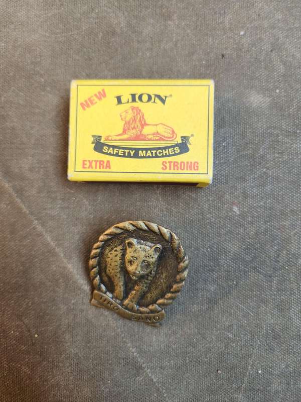 scarce original SADF era metal SA Army 117 SAI Bn beret badge