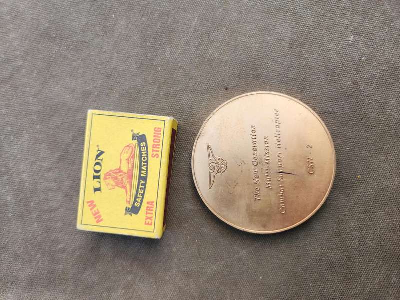 scarce & hard to find ATLAS aircraft corporation CSH-2 ROOIVALK heli coin in great clean cond.