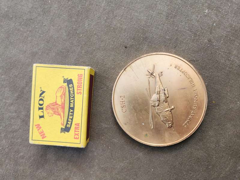 scarce & hard to find ATLAS aircraft corporation CSH-2 ROOIVALK heli coin in great clean cond.