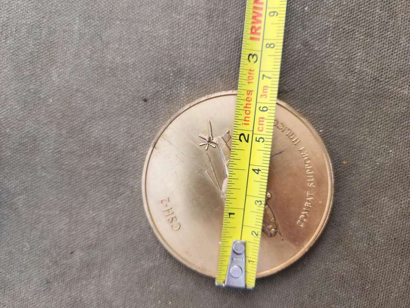 scarce & hard to find ATLAS aircraft corporation CSH-2 ROOIVALK heli coin in great clean cond.