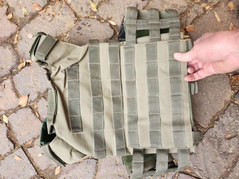 locally made ripstop canvas body armour plate carrier as new/unused clean & undamaged condition