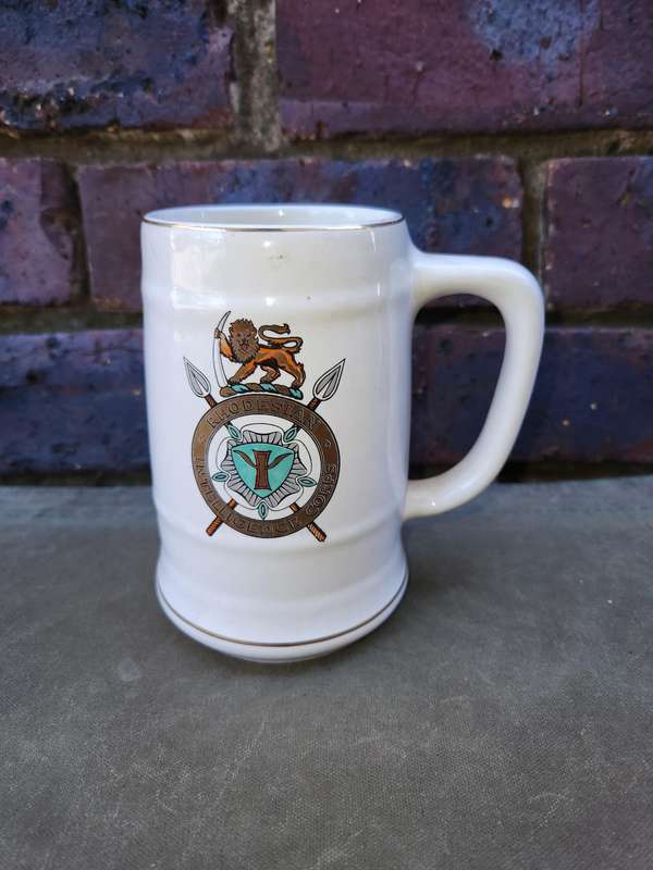 intact & undamaged 100% original Rhodesian era Intelligence Corps beer mug (tankard) - no damage