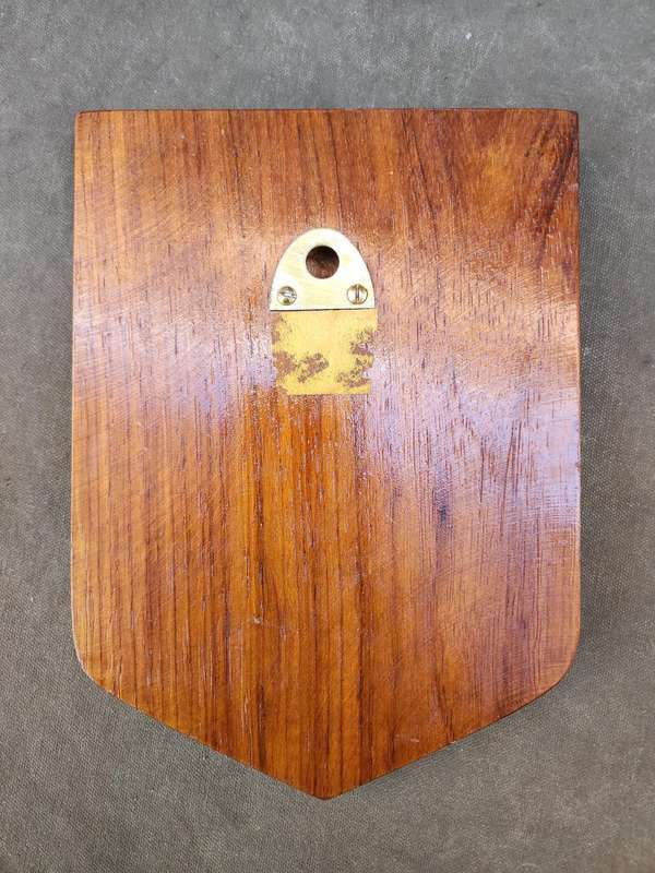 scarce UDI era Royal Rhodesian Air Force plaque on African Hardwood wooden backing 2piece glue loose