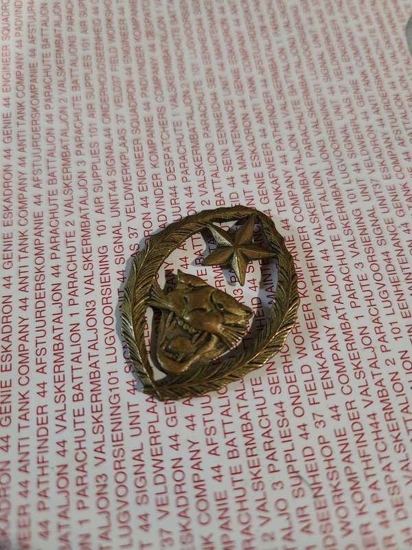 100% original Congo Mercenary action 60s era period 5 Commando beret badge (no lugs) Mike Hoare