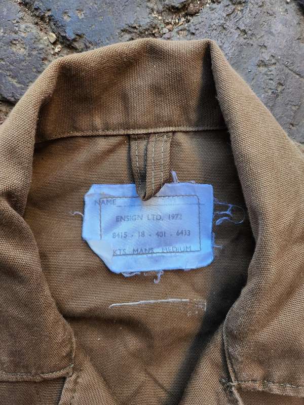 good clean used condition SADF era SA army issue early type (slanted top pockets) nutria bush-jacket