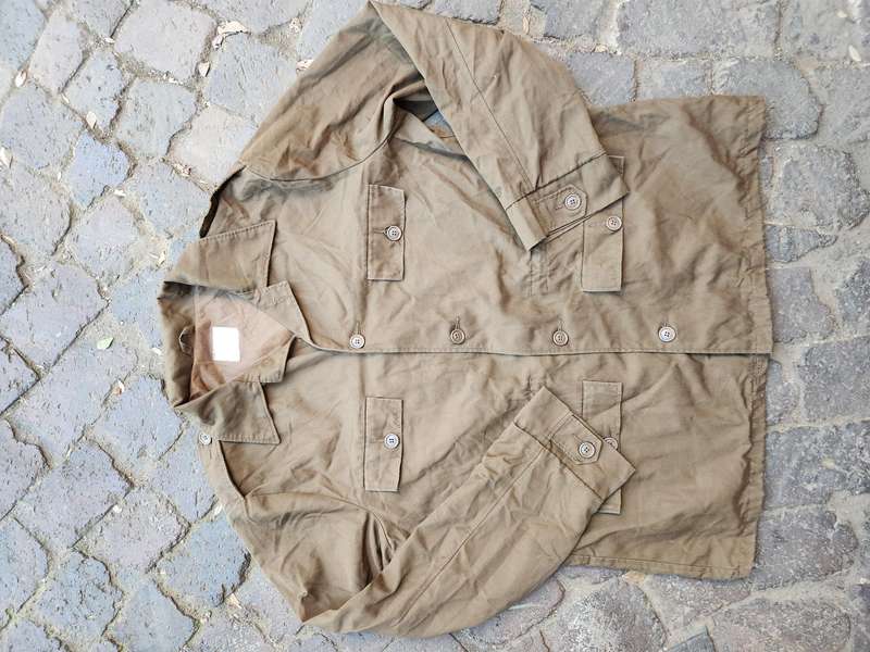 good clean used condition SADF era SA Army issue "PF" lined type nutria bush-jacket size Large