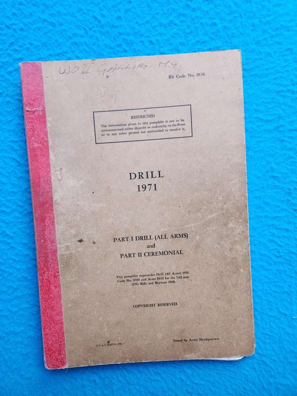 1971 dated original Rhodesian Army drill manual (2 parts) - excelent uniform resources with photos