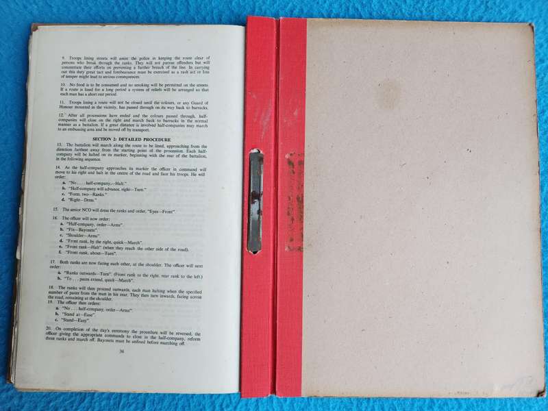 1971 dated original Rhodesian Army drill manual (2 parts) - excelent uniform resources with photos