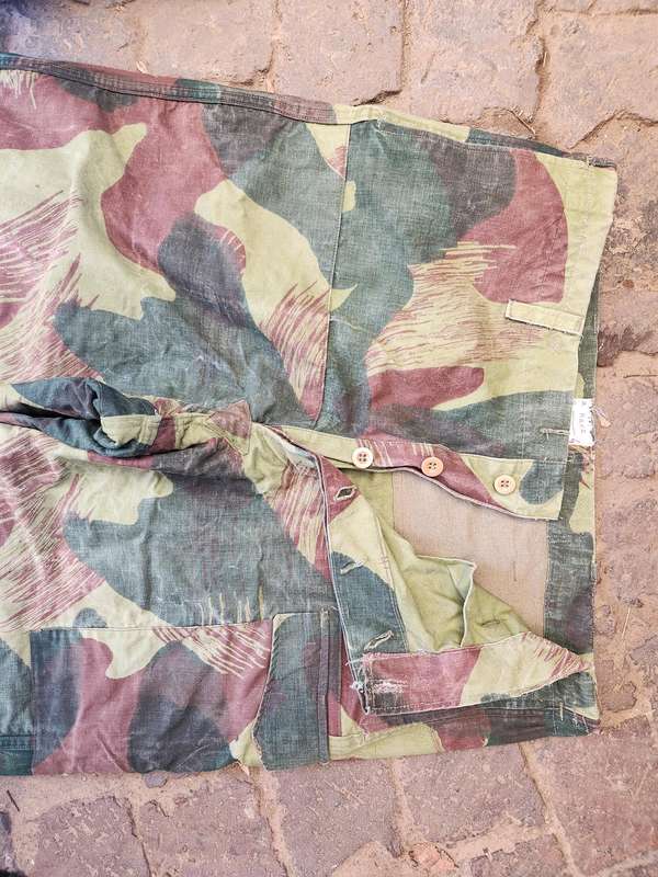 a pr custom tailored (modified & improved) original Belgian "brushstroke" camo combat trousers size