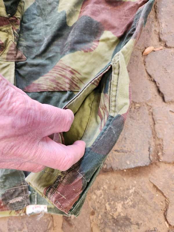 a pr custom tailored (modified & improved) original Belgian "brushstroke" camo combat trousers size