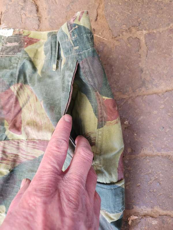 a pr custom tailored (modified & improved) original Belgian "brushstroke" camo combat trousers size