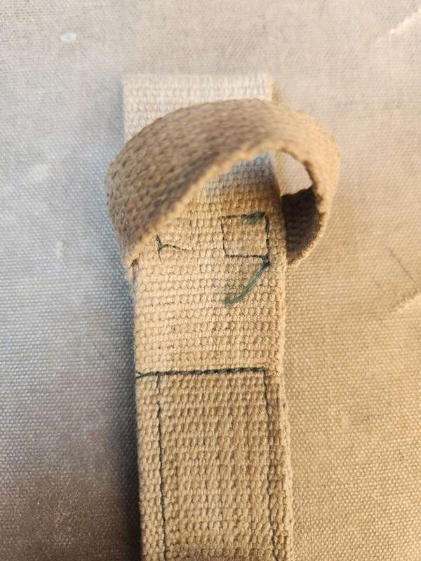 very scarce & hard to find original Rhod patt 69 type canvas bayonet frog in clean & appears unused