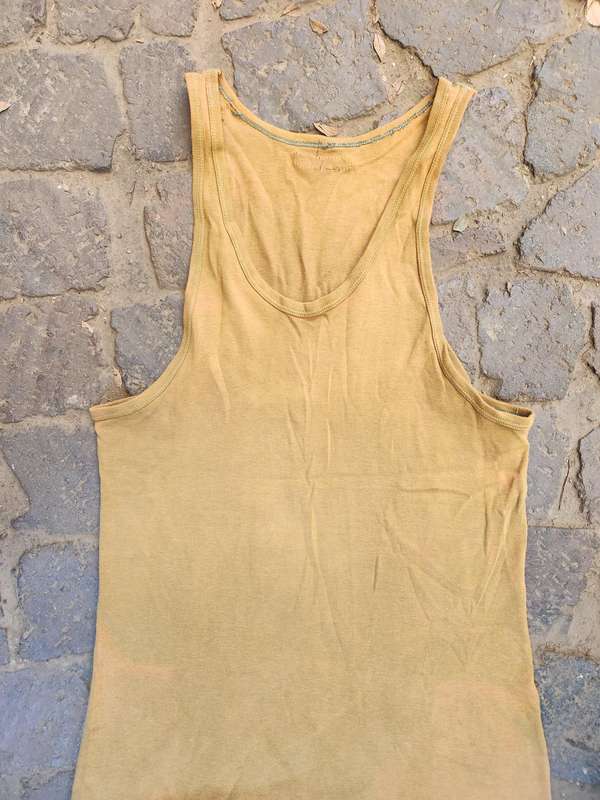 original Rhodesian Army issue PT vest (faded) in clean used med-large size (not stretched) no label