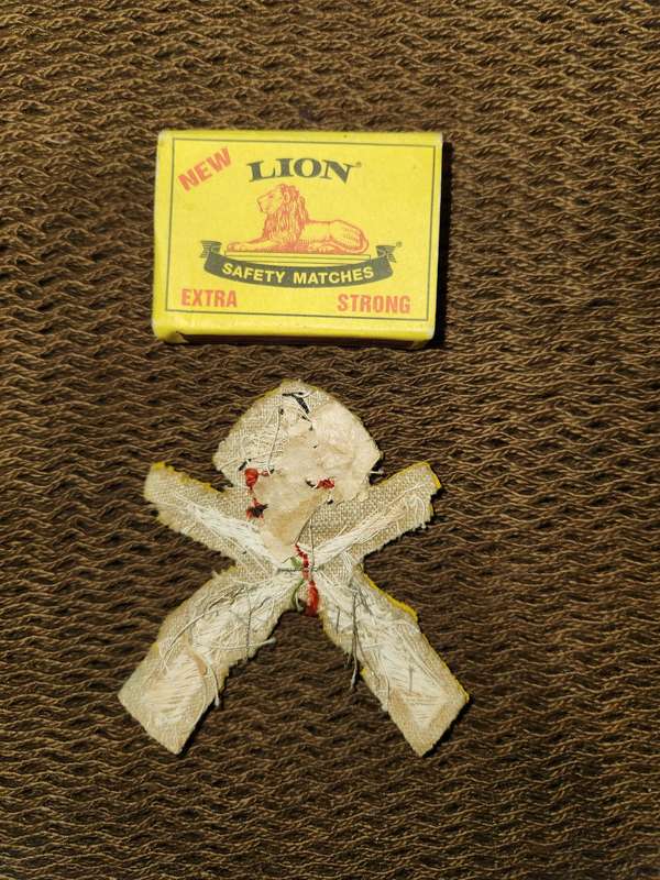100% original British turn-of-the-century bullion sleeve badge (Light Infantry) for best Regt. shot