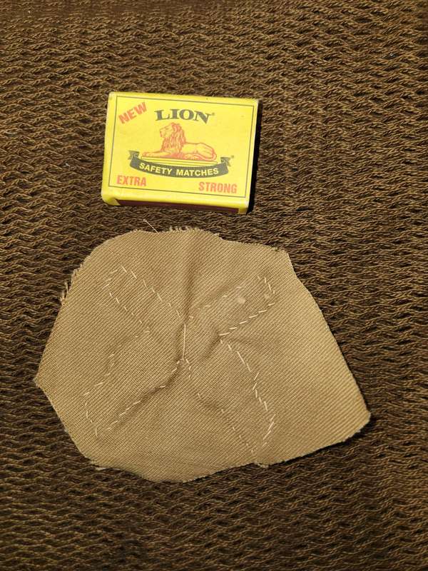 100% original British turn-of-the-century bullion sleeve badge (Light Inf?) for best Company shot
