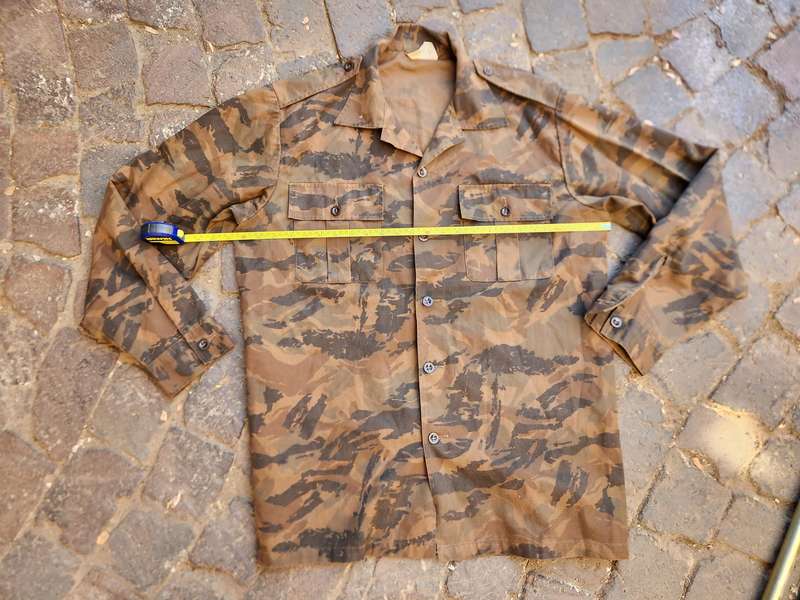100% original SWA/Angola bushwar period *(escort duties) worn SARP/SASP X-LARGE L/S camo shirt very