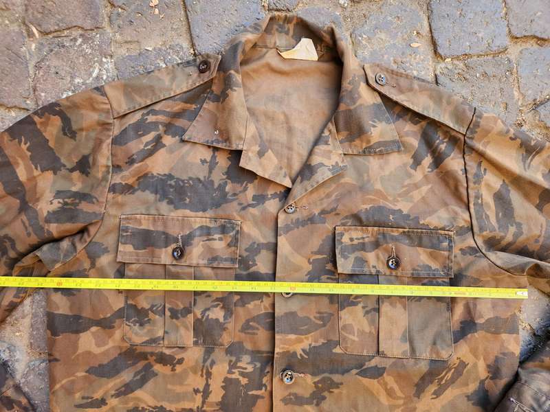 100% original SWA/Angola bushwar period *(escort duties) worn SARP/SASP X-LARGE L/S camo shirt very