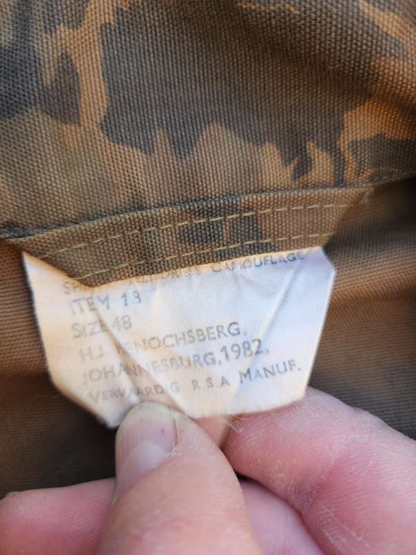 100% original SWA/Angola bushwar period *(escort duties) worn SARP/SASP X-LARGE L/S camo shirt very