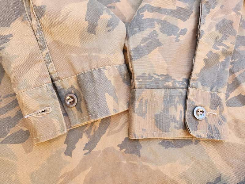 100% original SWA/Angola bushwar period *(escort duties) worn SARP/SASP X-LARGE L/S camo shirt very